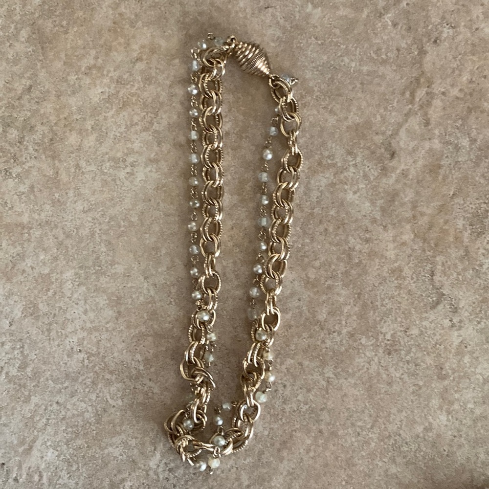 Costume gold & beaded choker